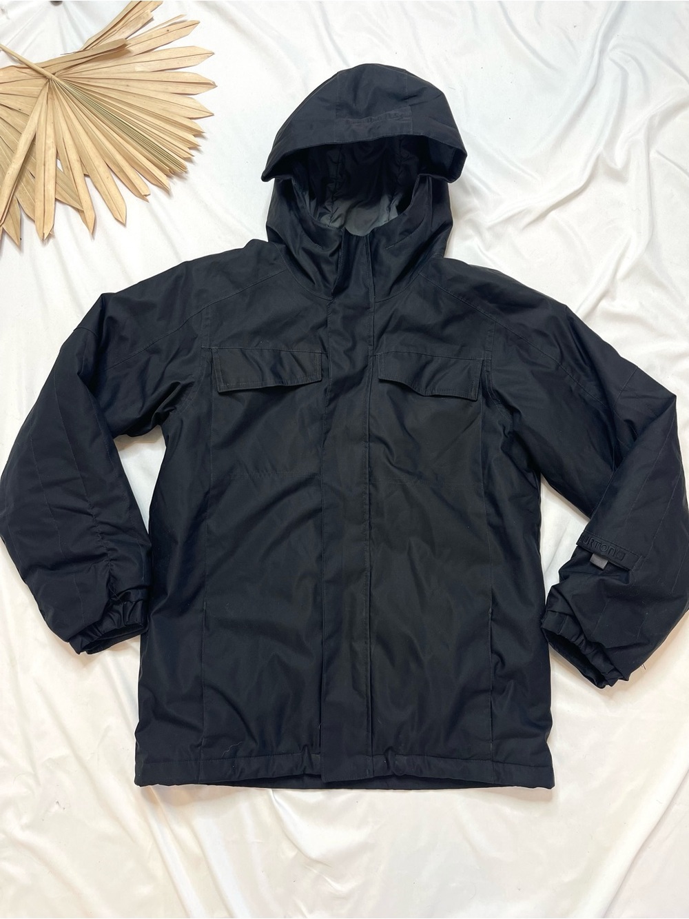 Burton DryRide Dhaka Black Ski Snowboard Winter Lined Rain Jacket Coat Size XL